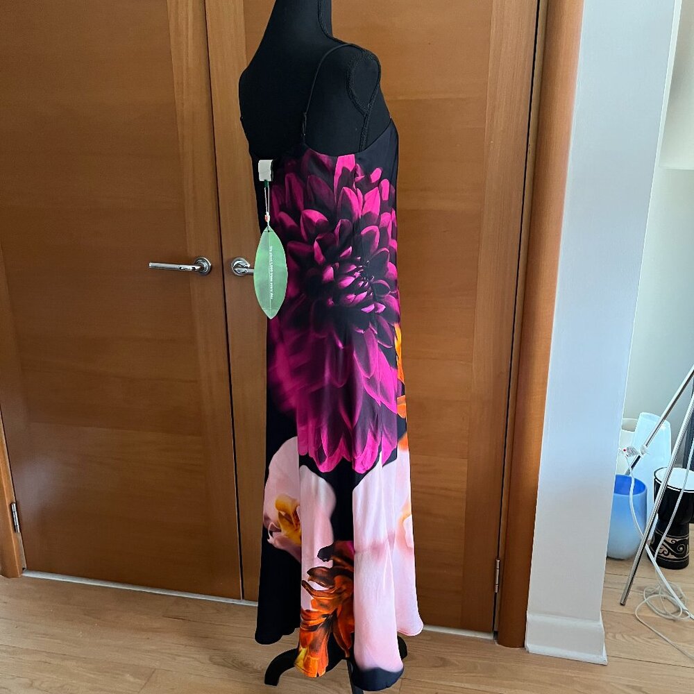 Farm Rio Floral Satin Slip Dress in Med NWT - Picture 8 of 9